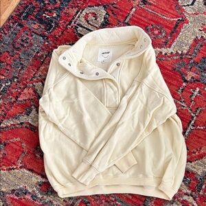 Aerie Cream Waffle Knit Pullover